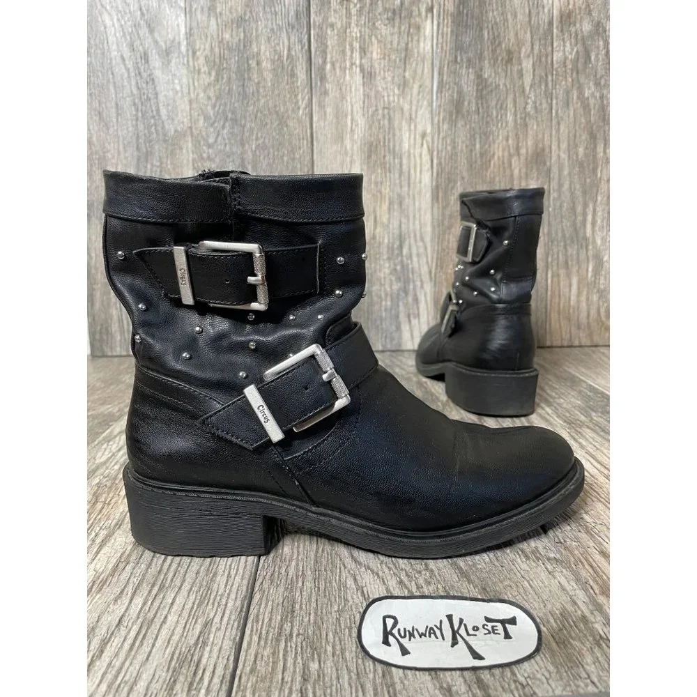 Sam Edelman CIRCUS Dannelly Studded Combat Ankle Boots Size Women Size 7 - Picture 1 of 13